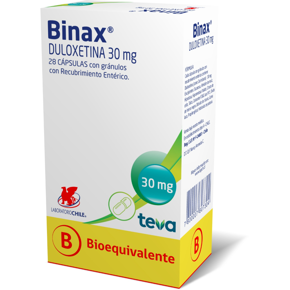 Binax 30 mg - Laboratorio Chile | Teva